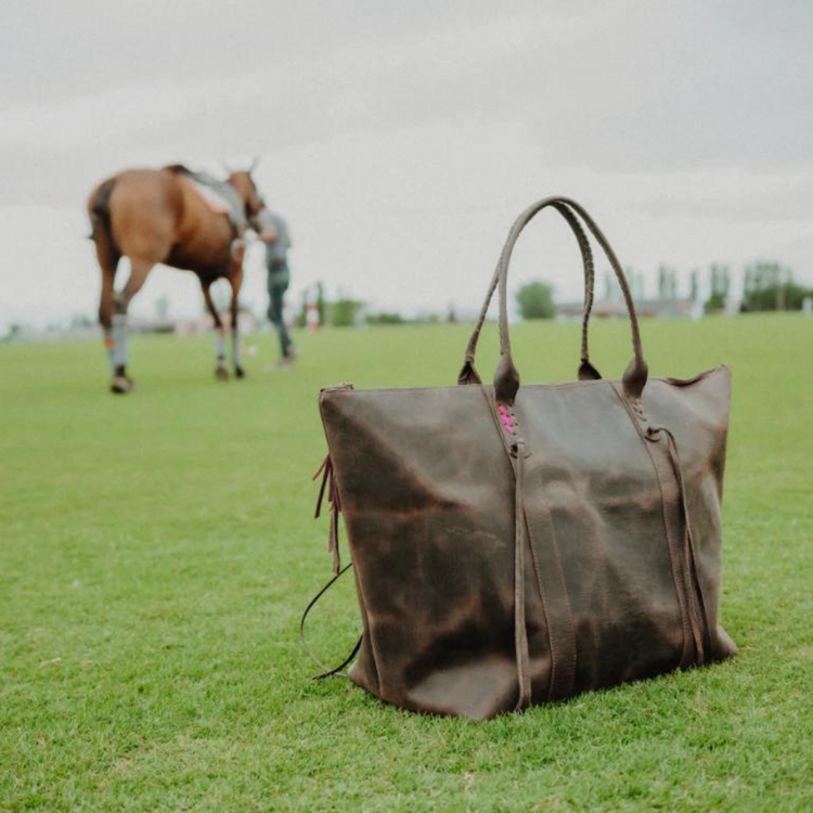 Pata High Quality Argentine Leather Weekender Bag Brown