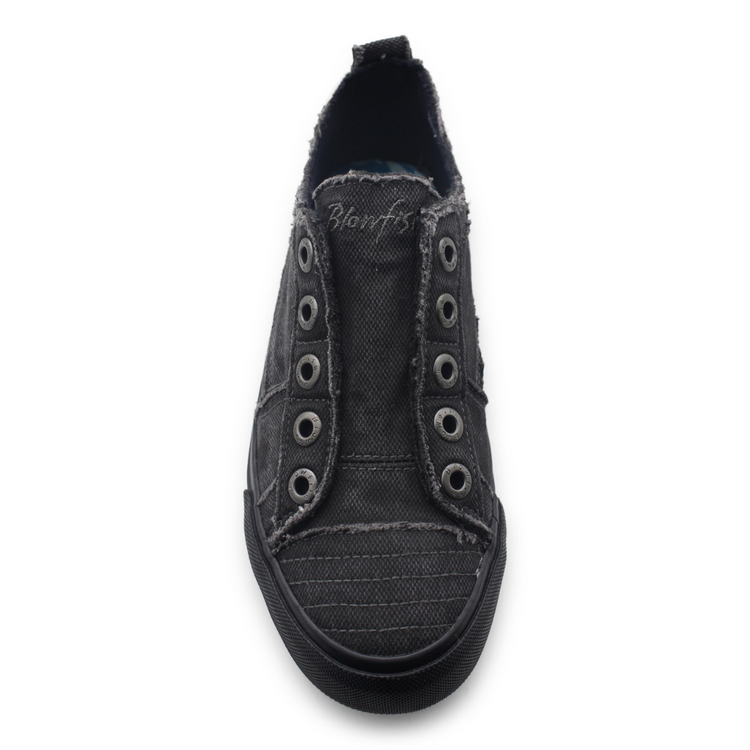 Blowfish Malibu Play Canvas Sneaker in Black Smoked Color