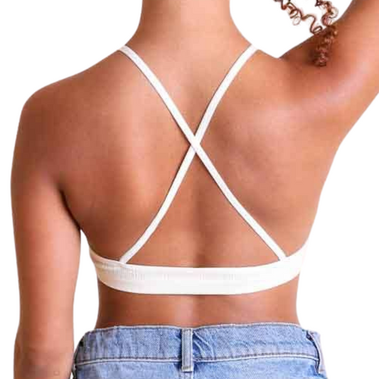 Ivory High Neck Lace Crochet Bralette