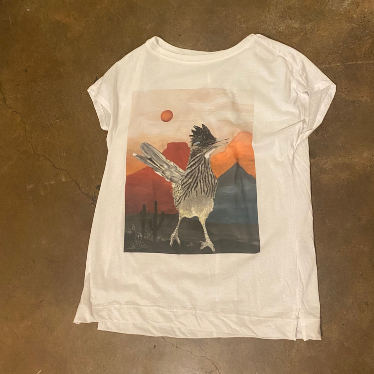 Road Runner in Desert Mountain Soft Tee Shirt