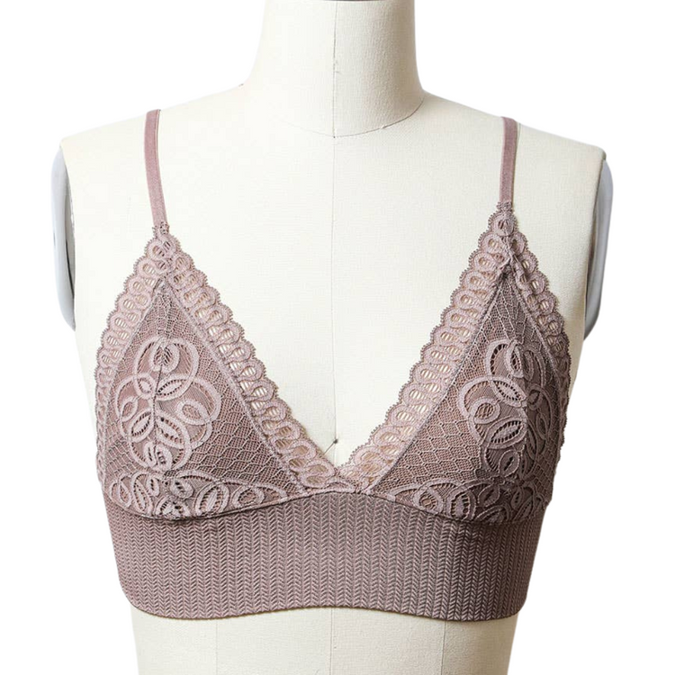 Mocha Lace Seamless Bralette