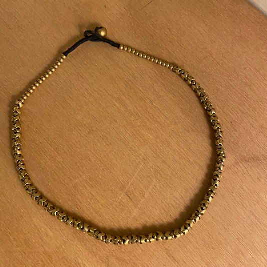 Brass Beaded Chocker Necklace from India