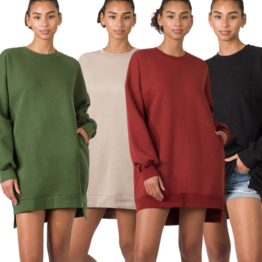 Hi-Low Sweatshirt Shirt or Dress