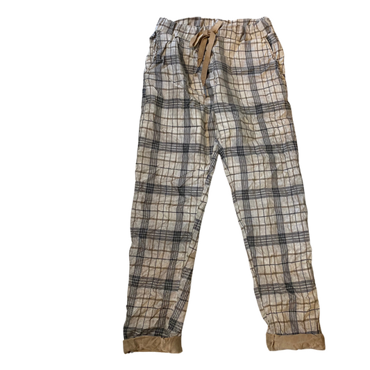 Italian Pant Plaid Print