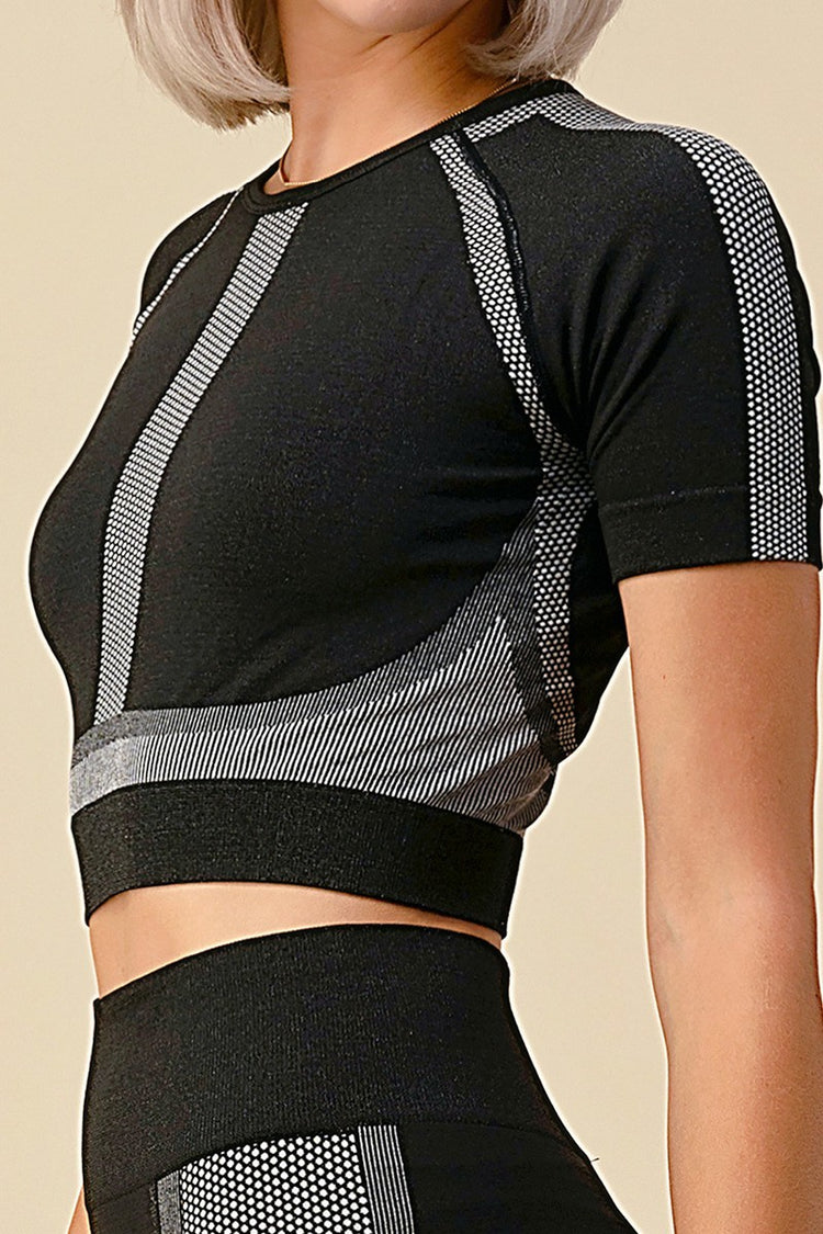 Ultra Seamless Crop T-Shirt and Legging Set