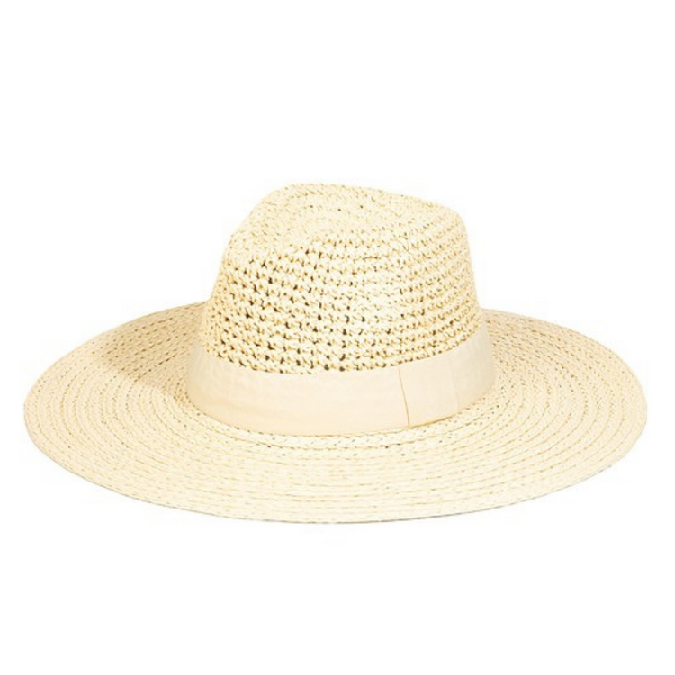 Monochrome Straw Sun Hat