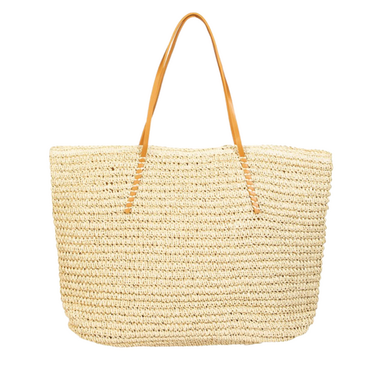 Straw Braided Tote Bag