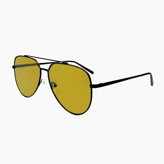 Otra Billie Black Frame Olive Lens - Aviator Sunglasses